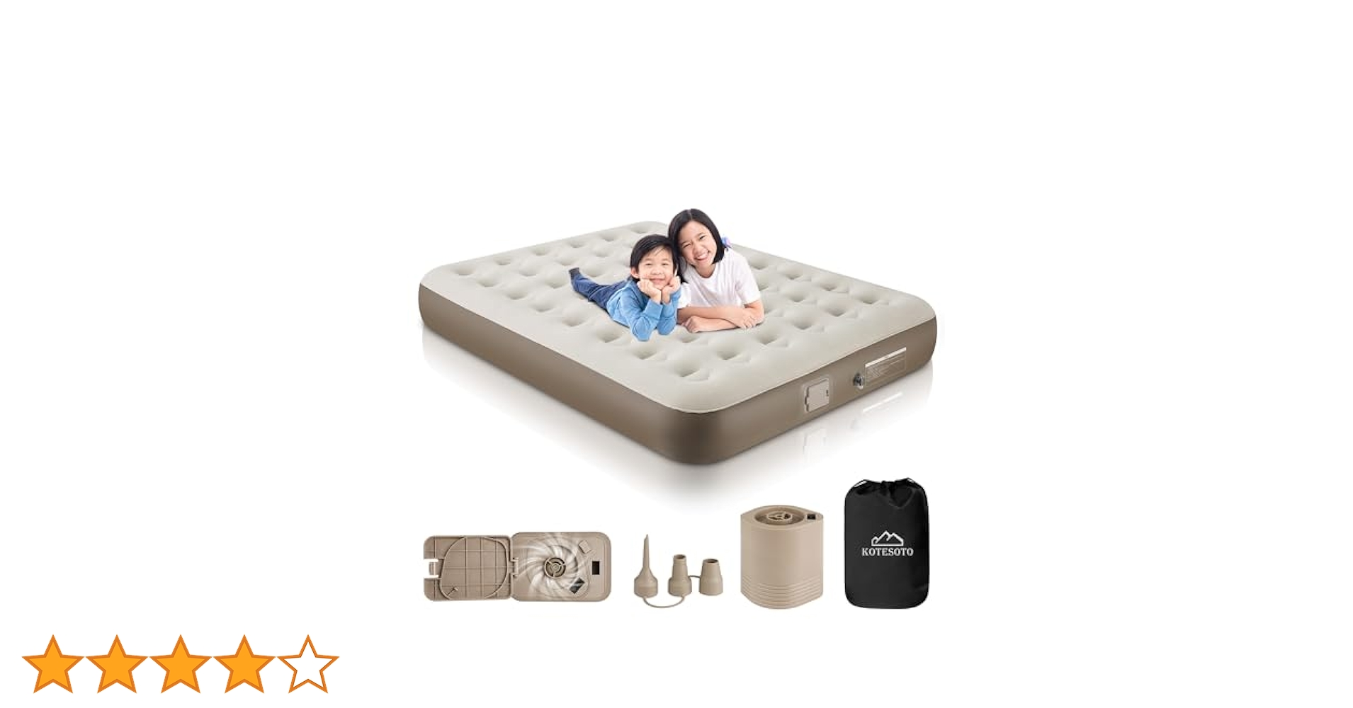 Kotesoto セミダブル エアーベッド エアマットレス 電動ポンプ内蔵 Kotesoto セミダブル エアーベッド エアマットレス 電動ポンプ内蔵